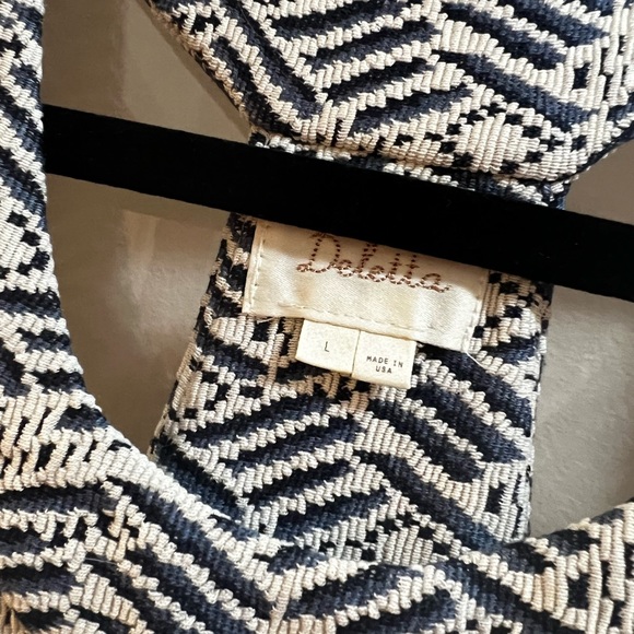 Anthropologie Navy/White Peplum Tank, L - Picture 2 of 4